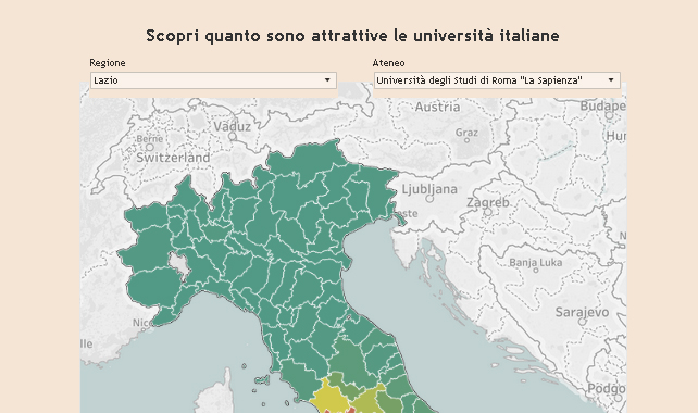 La mappa dei fuori sede